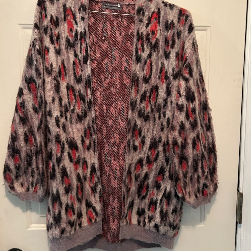 Anthropologie Zoey Leopard Cardigan